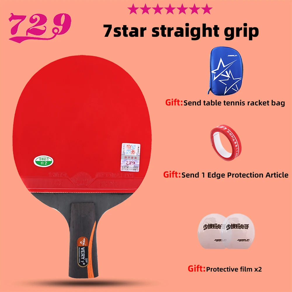 RITC  Friendship VERY 6 7 8 Stars Professional Ping Pong Racket Table Tennis with Inverted Rubber for Increased Ball Control