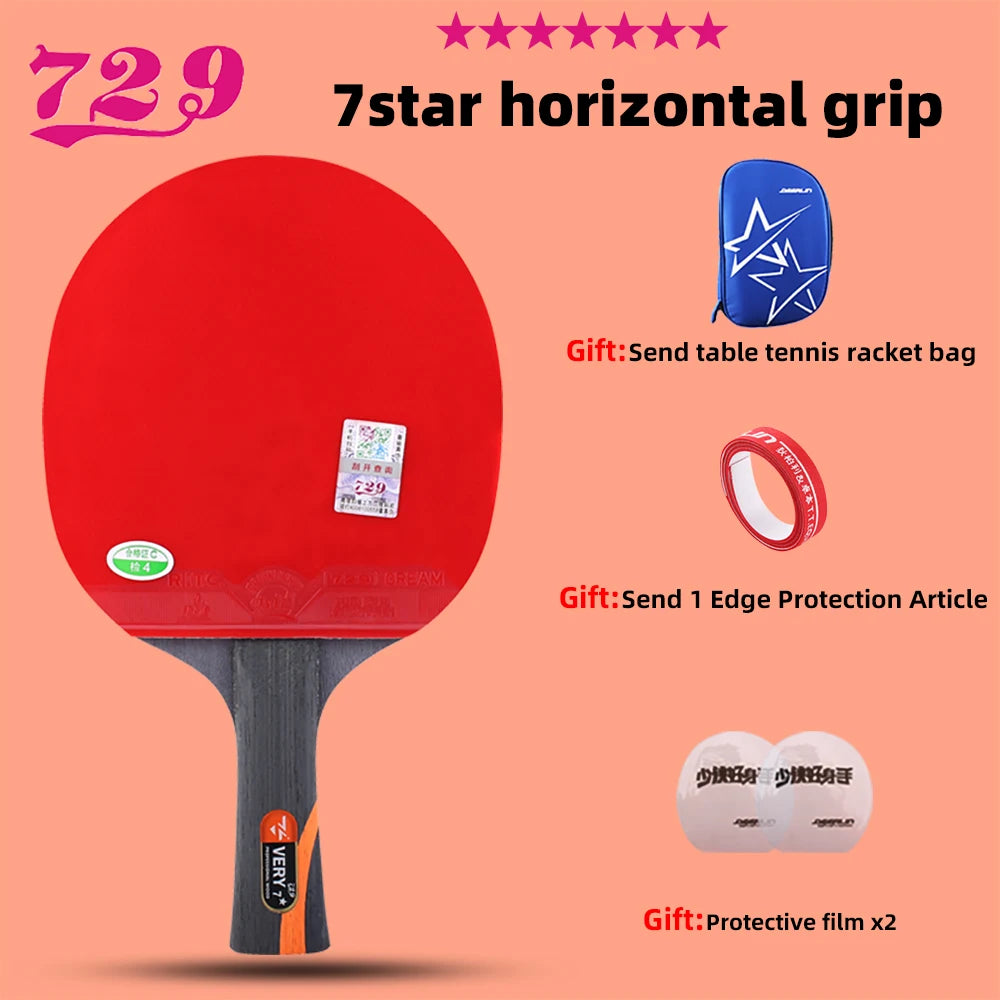 RITC  Friendship VERY 6 7 8 Stars Professional Ping Pong Racket Table Tennis with Inverted Rubber for Increased Ball Control